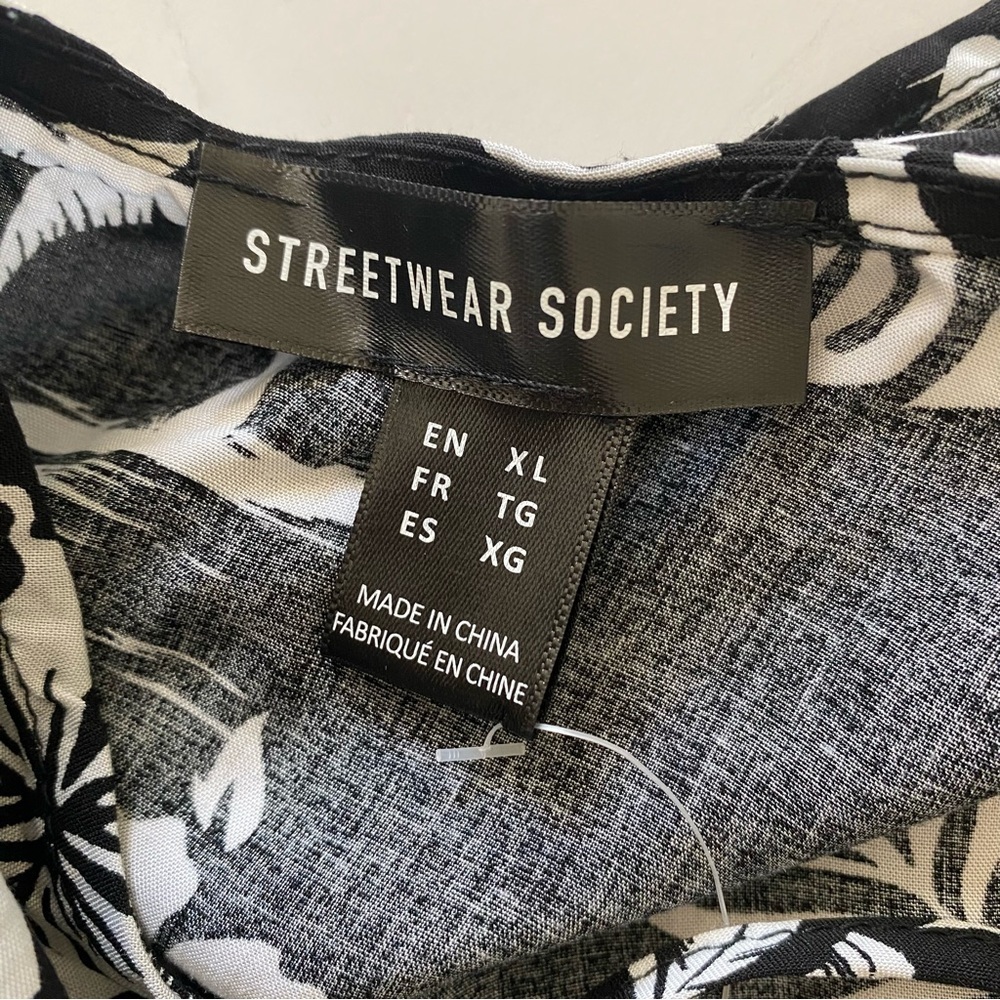 5/$25 Streetwear Society Tropical Tie-Back Dress or Swimsuit Coverup XL NWT - Picture 12 of 12